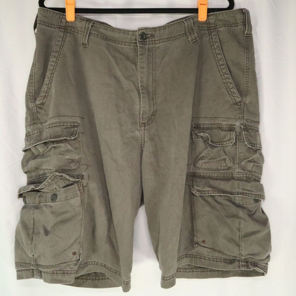 Lee Dungarees Gray Shorts Size 38 Cargo Board Hiking Work Shorts